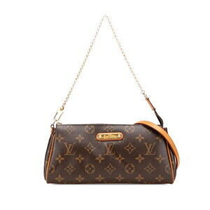 Louis Vuitton Monogram Eva Handbag Shoulder Bag Brown Leather